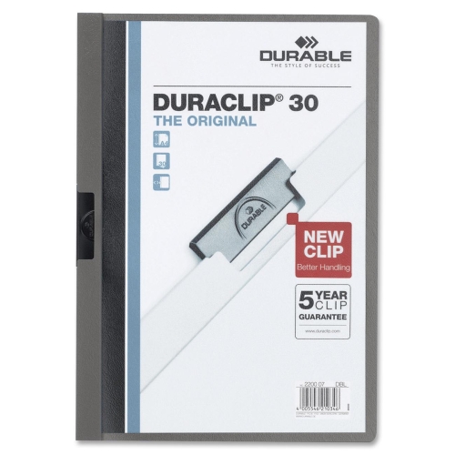 Picture of Durable Office Products DBL220357 DuraClip Report Cover  30 Sheet Capacity 11 in. x 8.5 in.  Graphite