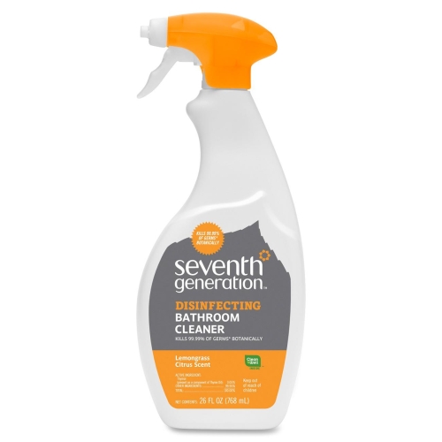 Picture of Seventh Generation SEV22811 Disinfecting Bathroom Cleaner  26 oz.  Trigger  Lemongrass