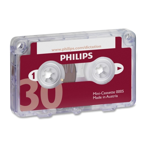 Picture of Philips PSPLFH000560 Dictation Mini Cassette- with File Clip- 30 Minutes