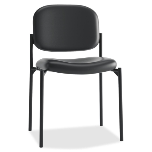 Picture of BASYX BSXVL606SB11 Guest Chair&#44; with o Arms&#44; 21.25 in. x 21 in. x 32.75 in.&#44; Lthr- Black