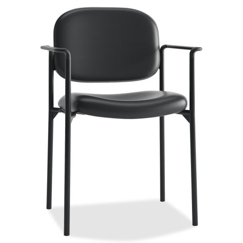 Picture of BASYX BSXVL616SB11 Guest Chair with Arms&#44; 23.25 in. x 21 in. x 32.75 in.&#44; Lthr- Black