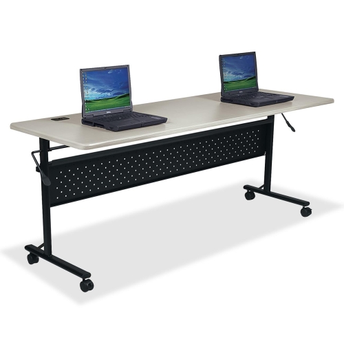 Picture of Lorell LLR60673 Flipper Table  72 in. x 24 in. x 29.5 in.  Light Gray