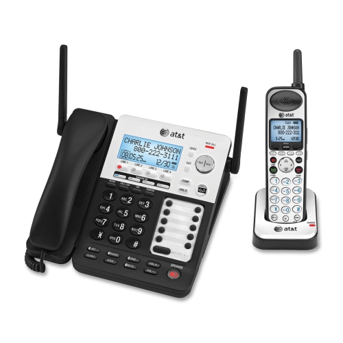Picture of AT&T ATTSB67138 Corded- Cordless Phone&#44; 4- Line&#44; Dect 6.0&#44; Caller ID&#44; BK- SR