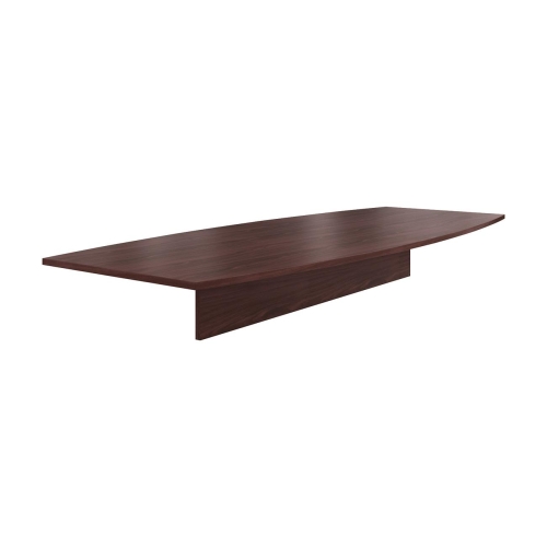 Boatshaped Conference Tabletop - Mahogany - 120in. x 48in. - Durable Laminate