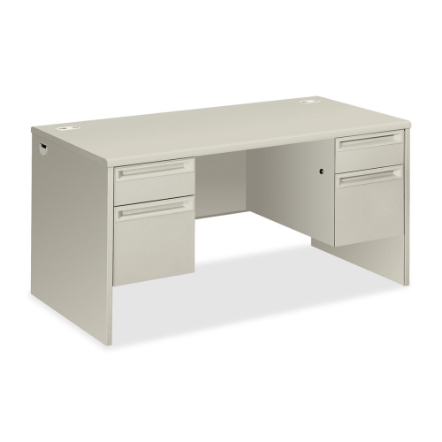 Picture of The HON COMPANY HON38155QQ Double Pedestal Desk  60 in. x 30 in. x 29.5 in.  Light Gray