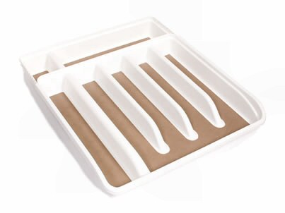 Picture of Rubbermaid 2974RDWHT WHT Adjustable Cutlery Tray - White Pack Of 4