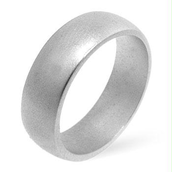 Picture of Matte Silver Wedding Band- <b>Size :</b> 05