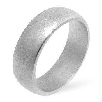Matte Silver Wedding Band, Size : 06