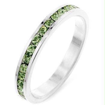 Picture of Stylish Stackables Peridot Silver Ring- <b>Size :</b> 05