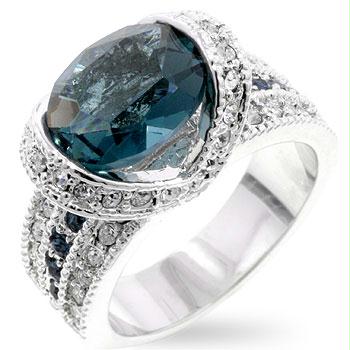 Picture of Ovaline Blue Ring- <b>Size :</b> 06
