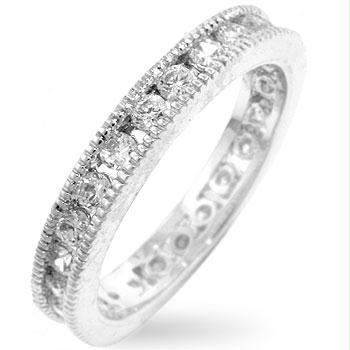 Picture of Classic Milligrain Eternity Band&#44; <b>Size :</b> 05
