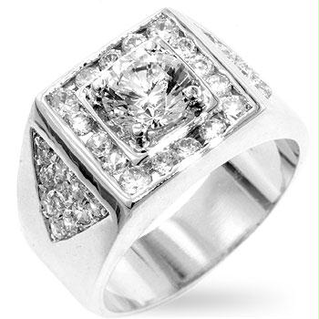 Picture of Box CZ Ring&#44; <b>Size :</b> 14