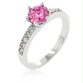 Picture of Petite Pink Engagement Ring- <b>Size :</b> 05