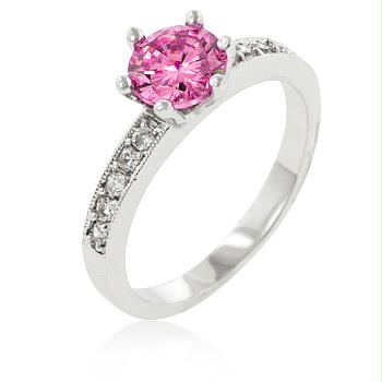 Picture of Petite Pink Engagement Ring- <b>Size :</b> 09
