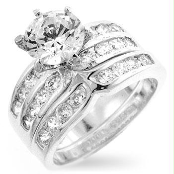 Picture of Formal Silver Engagement Set- <b>Size :</b> 05