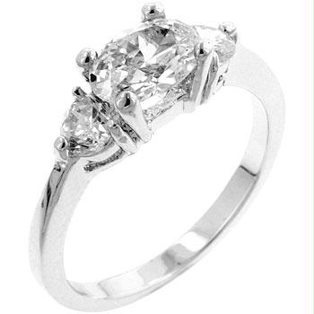 Picture of Oval Concert CZ Ring- <b>Size :</b> 05