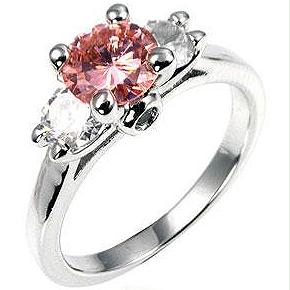 Picture of Mini Pink Ice Triplet Ring- <b>Size :</b> 07