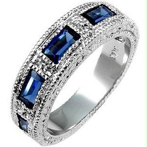 Picture of Sapphire Bezel Eternity Band- <b>Size :</b> 10