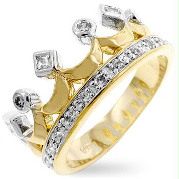 Two-Tone Crown Ring- <b>Size :</b> 06
