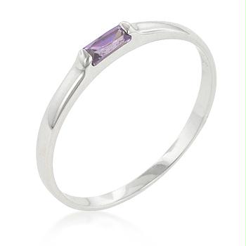 Picture of Lavender Petite Solitaire Ring- <b>Size :</b> 09