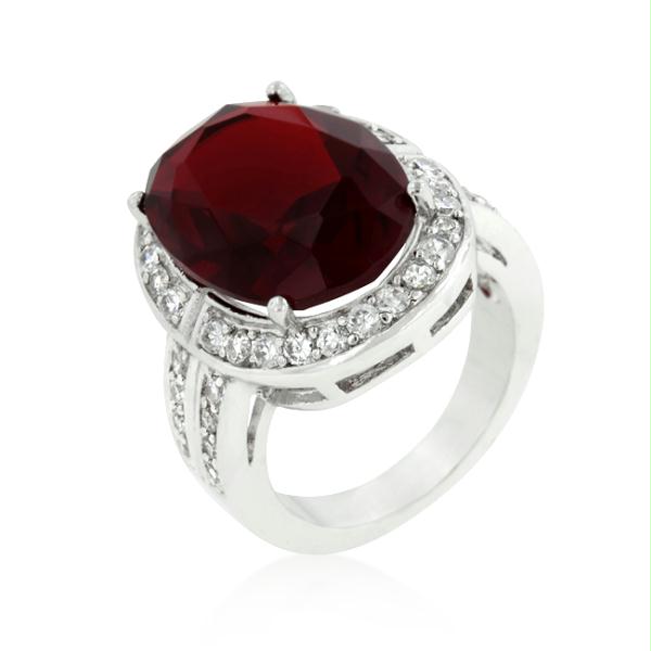 Picture of Ruby Red Cocktail Ring- <b>Size :</b> 09