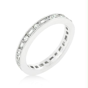 Picture of Alternating Cubic Zirconia Eternity Band&#44; <b>Size :</b> 07