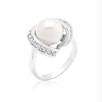 Picture of Single Pearl Cocktail Ring- <b>Size :</b> 09
