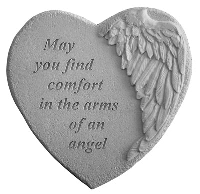 Winged Heart Memorial Stone - May You Find...