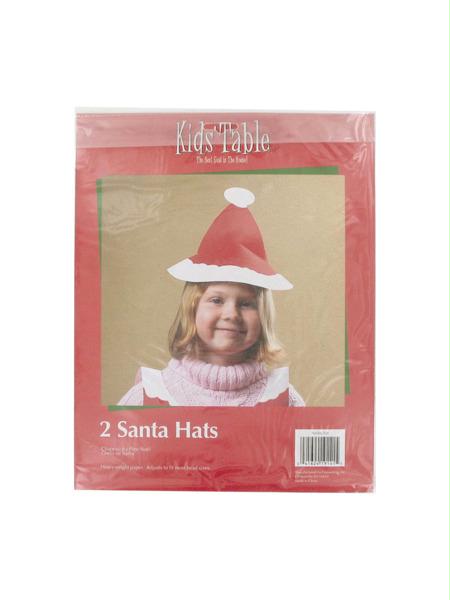 Picture of Bulk Buys 974 Holiday fun 2 count santa hats -Available in a pack of 24