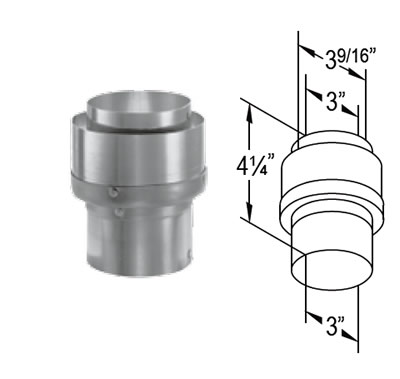 4'' x 6-5/8'' DirectVent Pro Co-Linear Flex Connector