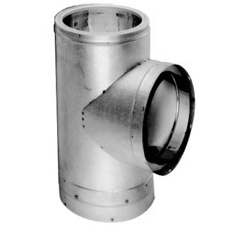 9475SS 6'' DuraTech Stainless Steel Standard Tee with Cap