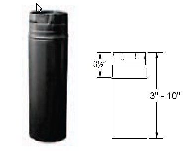 3PVP-12AB Adjustable Length Pipe - Black