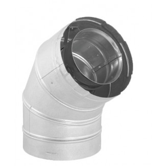 46DVA-E60 4'' x 6-5/8'' DirectVent Pro 60° Non-Swivel Elbow - Galvanized