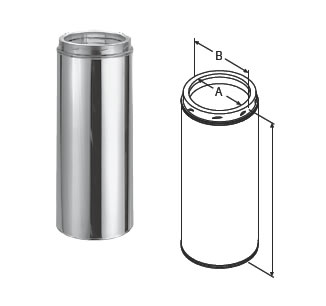 9602GA 8'' x 6'' DuraTech Galvanized Chimney Pipe