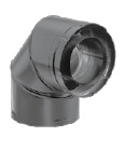 58DVA-E90B 5'' x 8'' DirectVent Pro 90 Degree Black Elbow