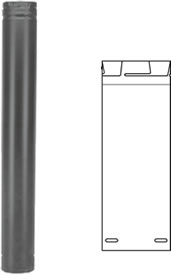 Picture of Dura-Vent 3PVP-60 3&apos;&apos; x 60&apos;&apos; Pellet Chimney Straight Stainless Steel Length Pipe