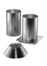 5'' x 8'' Inner Diameter Galvanized Attic Insulation Shield