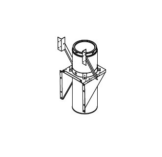 9472SS 6'' Class A Chimney Pipe Adjustable Tee Support Bracket