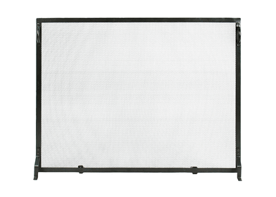 44'' x 33'' Plain Flat Fireplace Screen in Black