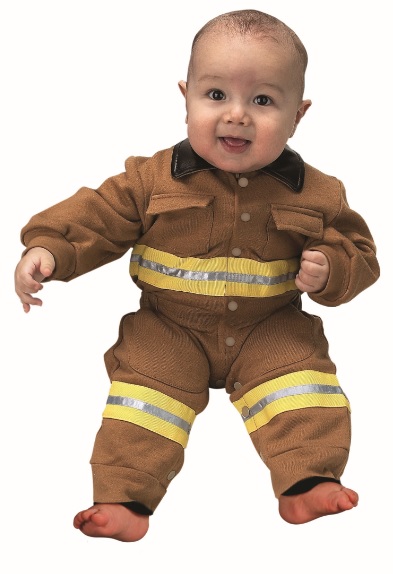 Picture of Aeromax FFT-ROMP Jr. Fire Fighter Suit  size 6 to 12 Months - tan