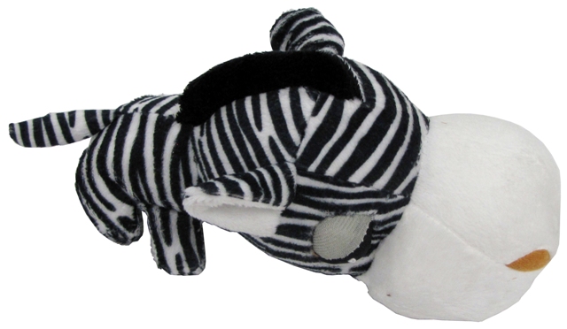 Picture of Boss Pet Products 8833514 Mini Zebra FatHedz Plush Dog Toy