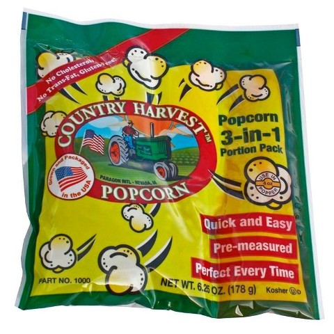Picture of Paragon - Manufactured Fun 1000 Country Harvest 4 oz Tri-Pack Popcorn - 24 Pack Regular Case