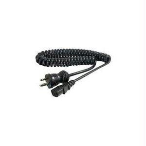 6ft 18awg Hsptl Pc Coiled 5-15p-c13 Bk