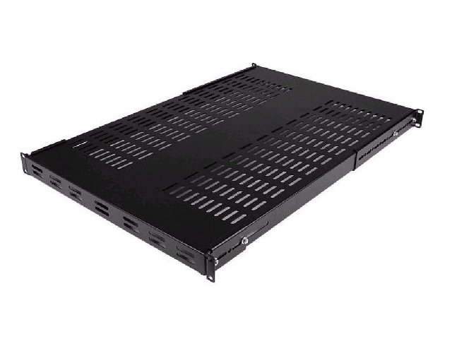 1u 19 Adjustable Vented Rack Mount Shelf