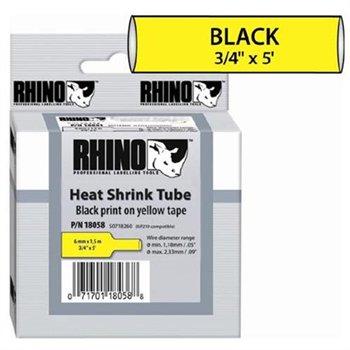 18058 Sanford RhinoPro Heat Shrink Tube Label - 0.75 in. Width x 60 in. Length - Permanent - Yellow
