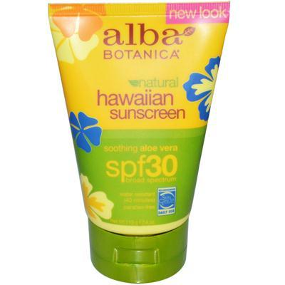Picture of Alba Botanica AY44879 Alba Botanica Hawaiian Sun Care Aloe Vera Sunblock  Spf 30  -1x4 Oz