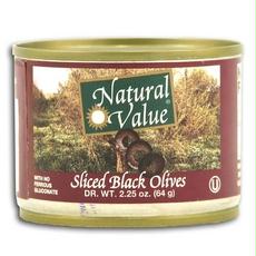 Picture of Natural Value B22956 Natural Value Ripe Sliced Black Olives  -24x2.25oz
