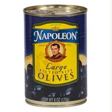 Picture of Napoleon B23880 Napoleon Black Pitted Olives  -12x6oz