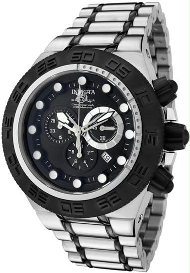 Picture of Invicta 1940 Mens Black Stripe Bezel Stainless Steel Subaqua 100m Chronograph Diver Watch