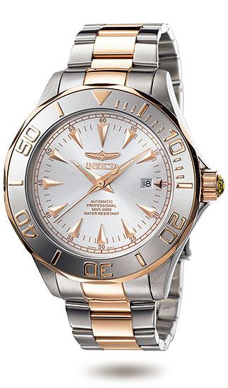 7112 Mens Two Tone Rose Gold Stainless Steel Signature Ocean Ghost Silver Dial Automatic Watch